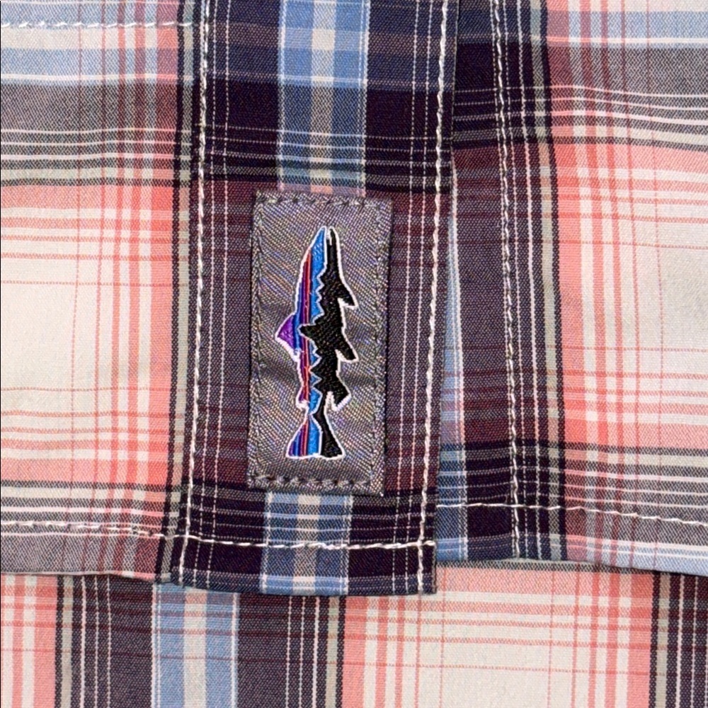 Patagonia work wear lightweight Multicolor Plaid Shirt size L - Picture 3 of 7
